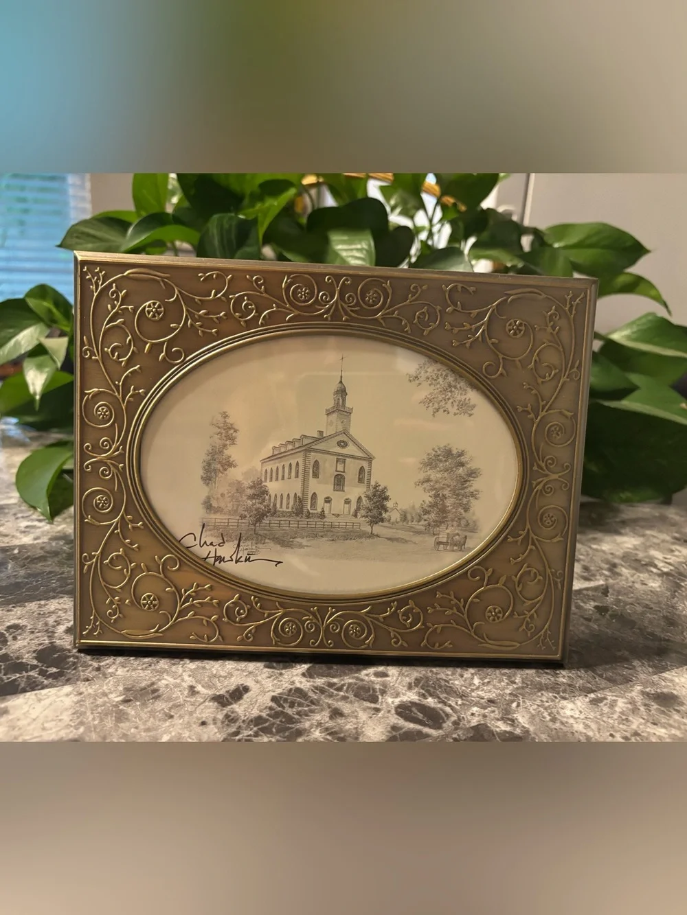 Vintage Floral Scroll Picture Frame
